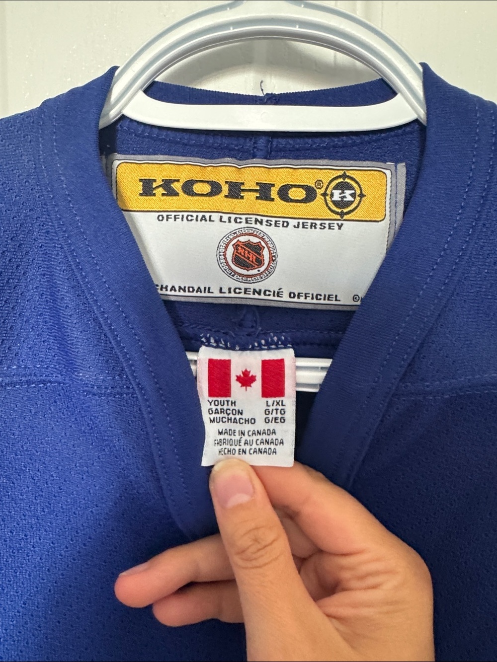 Vintage Toronto Maple Leafs KOHO Hockey Jersey Youth L/XL Blue - Picture 2 of 8